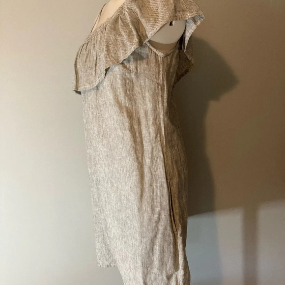 Beachlunchlounge Linen One Shoulder Dress M - Picture 5 of 14